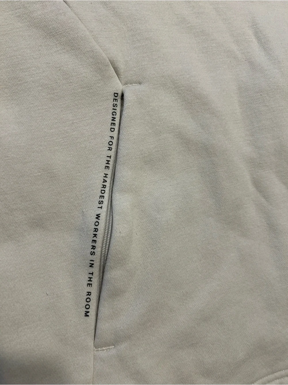 Under Armour Men's Sleeveless Hoodie in Cream with Black Logo